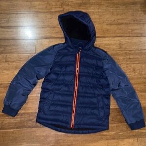 MICHAEL KORS Boys Navy Puffer Fleece Lined Jacket sz 10/12